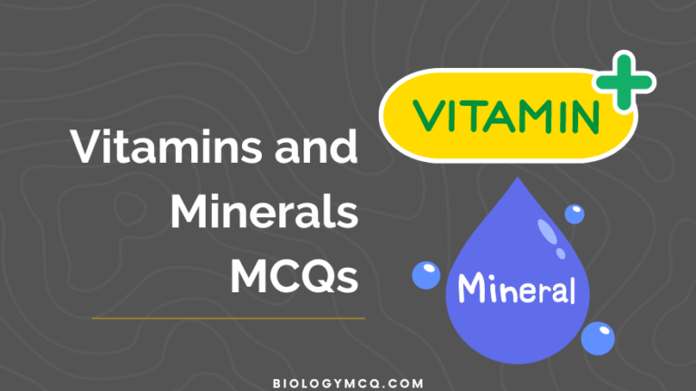 Vitamins and Minerals MCQs